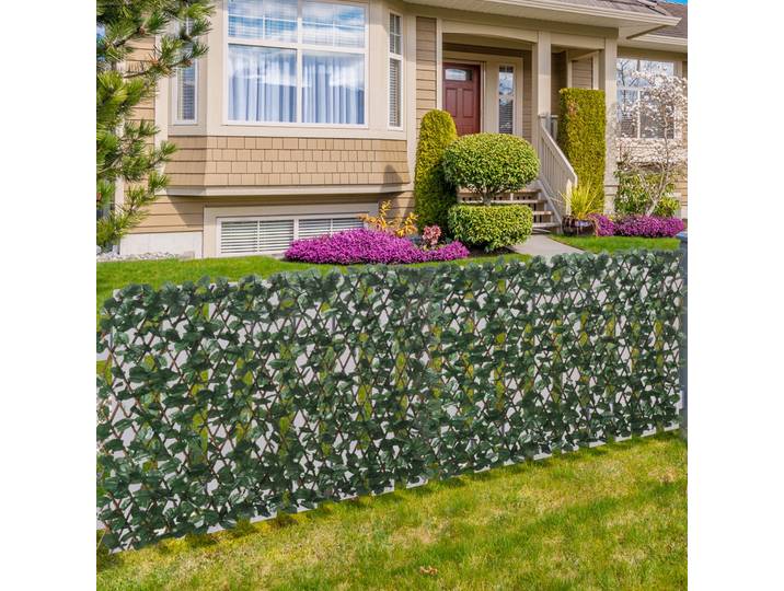 Outsunny Haie Artificielle Ajustable 295cm Vert