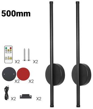 Uplift Picks Rechargeable LED Wall Sconce Set With Remote Controlled Dimmable Lighting 500mm dimming 2 Packs