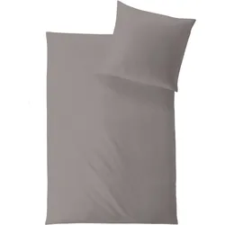 Hefel Bettwäsche Classic Uni taupe Nackenrolle 15x40 cm