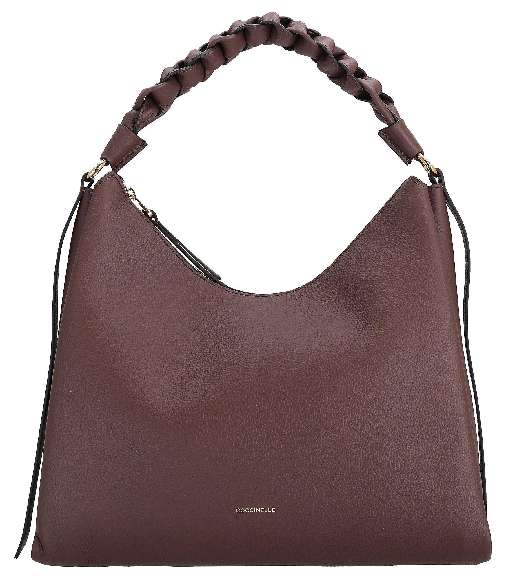 Coccinelle Boheme Grana Double - Schultertasche M 34 cm (berry/winter rose)