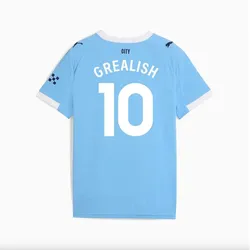 Puma Manchester City Heimtrikot 2025/26 Kinder hellblau/weiß 152-Grealish 10