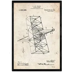 POSTER Flugmaschine Patent A3 Rahmenlos