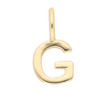 Buchstabenanhänger ADELIA´S "Buchstabenanhänger G 333 Gold ( 8K )", gold, Schmuckanhänger, Damen, G, Gold, Goldanhänger Buchstabe G