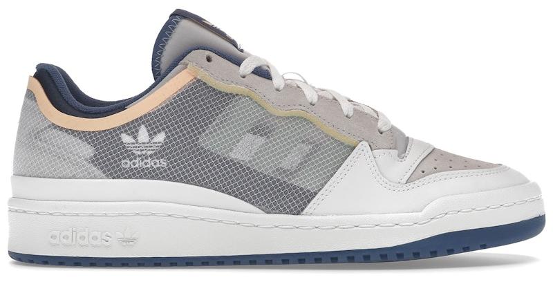 adidas Forum Low TT Cloud White Acid Orange Crew Blue - EU 44