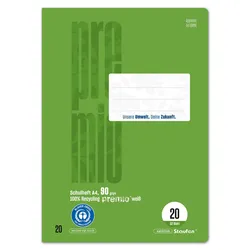 Staufen® Schulheft green Lineatur 20 blanko DIN A4