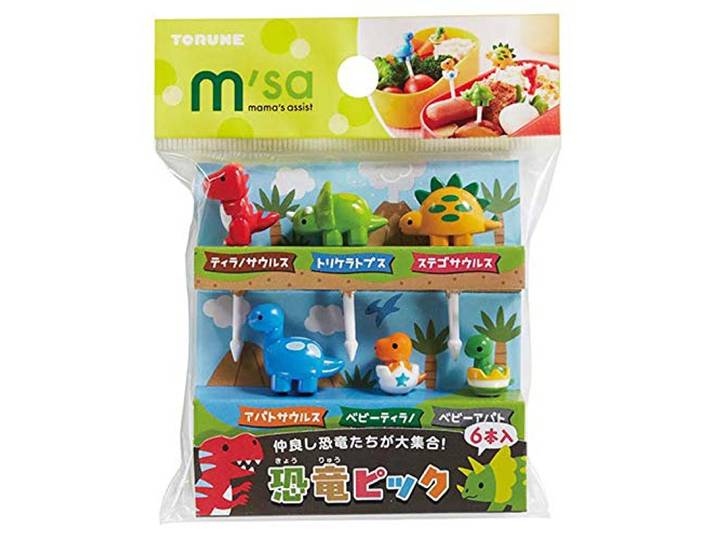 Torune Eten Picks Bento Lunch Accessoires Dinosaurus Mini Korte Picks 6 stuks