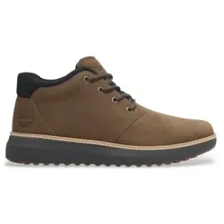 Timberland für Herren. TB0A69Q5W071 Hudson Road braune Chukka-Stiefel aus Leder im mittleren Schaftbereich (40), Wohnung, Schnürsenkel, Läss