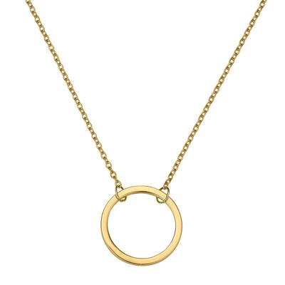 Kette mit Anhänger FIRETTI "Schmuck Geschenk Gold 333 Halsschmuck Anhänger Lebenskreis", gold (gelbgoldfarben), Halsketten, Damen, Gelbgold 333, L: 45 B: 1,2mm, B:1,2mm