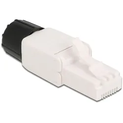 DELOCK RJ45 Stecker werkzeugfrei Cat.6A UTP mit Mutter