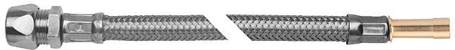 ASW Universal Flexibler Trinkwasserschlauch 581015 150mm, 3/8"x10mm Quetschverschraubung, 10mm Rohrstutzen