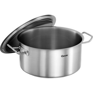 Bartscher Kochtopf E10,4L-1, 100449, 10,4 Liter, induktionsgeeignet, aus Edelstahl, 26 x 22cm (ØxH)