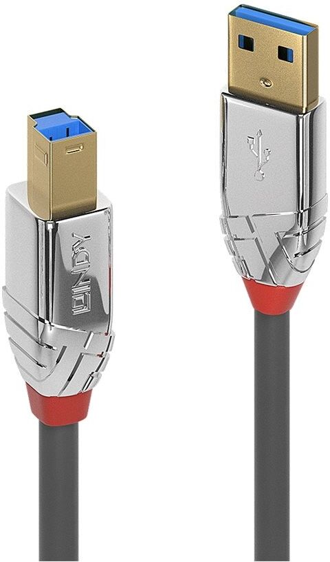 Lindy 2m USB 3.2 Type A to B Cable, 5Gbps, Cromo Line