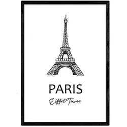POSTER Städte Denkmäler Paris Eiffelturm A4 Rahmenlos