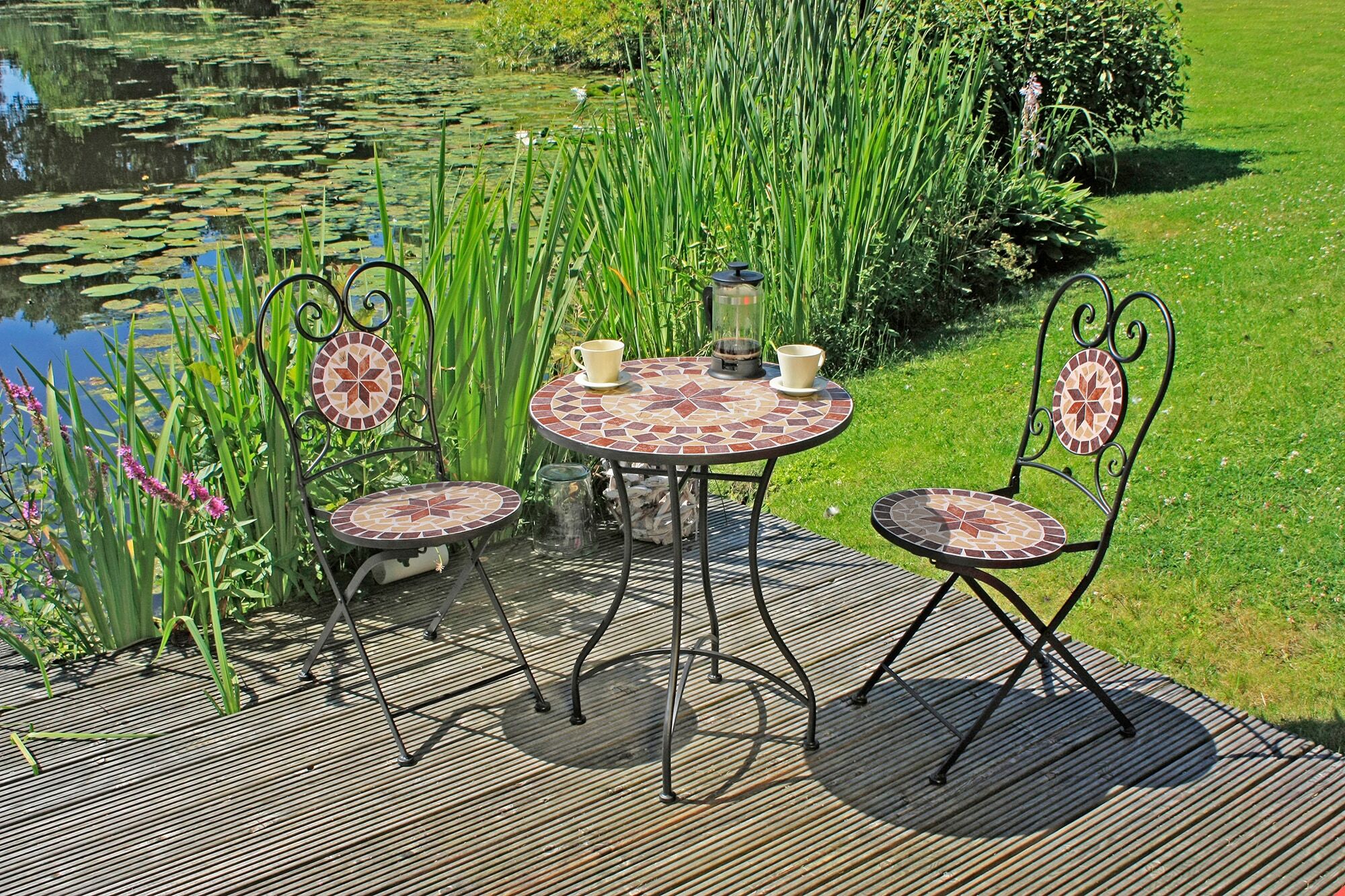 Balkonset GARDEN PLEASURE "Amarillo", gelb (braun, beige, gelb), Sitzmöbel-Sets, Balkonset