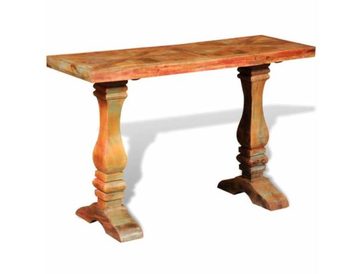 Konsole aus recyceltem Holz, Couchtisch Vintage aus Massivholz Handgefertigt, einzigartiges Design, rustikal, recyceltes Holz auf Patina
