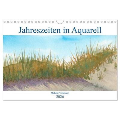 Jahreszeiten in Aquarell (Wandkalender 2026 DIN A4 quer), CALVENDO Monatskalender