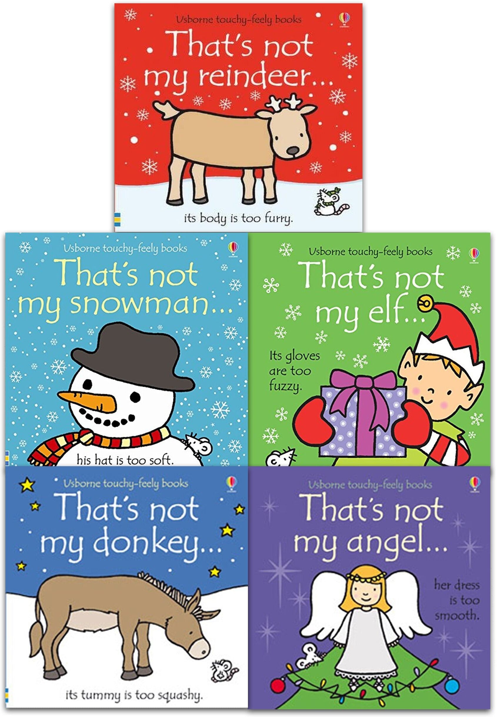 Usborne Thats Not My Christmas Series 5 Books Collection Set (Touchy-Feely Board Books) by Fiona Watt