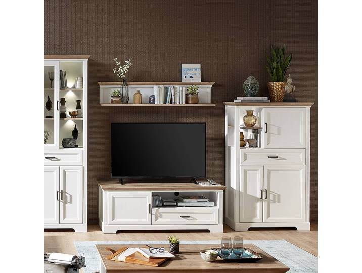 Highboard I 93 x 150 x 42cm Weiß/Weiß