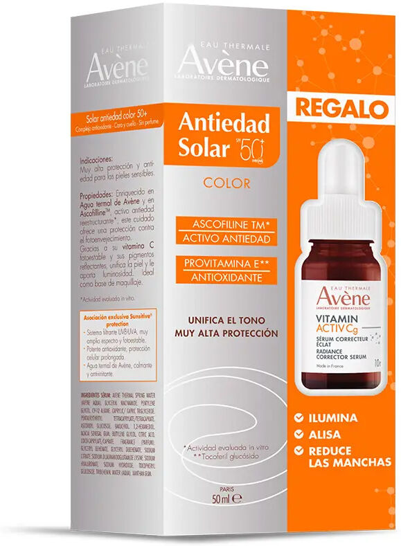 Avène Anti-aging Sunscreen with Color SPF 50 50 ml + Serum 10 ml