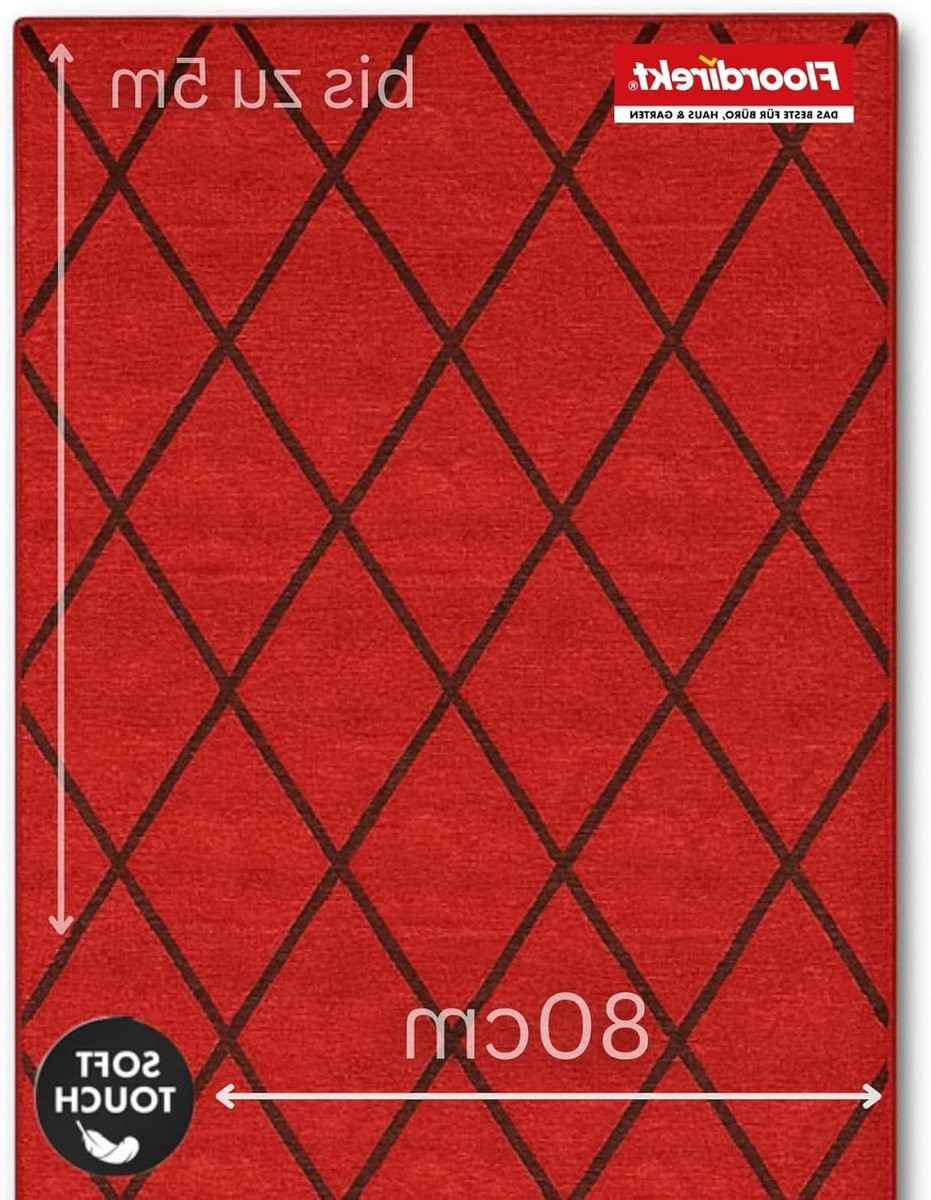 Rood Oriental Tapijt Runner met Antislip Onderkant - 80 x 150 cm