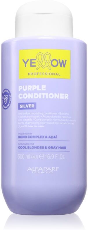 Yellow Professional Silver Purple Conditioner après-shampoing nourrissant anti-jaunissement 500 ml