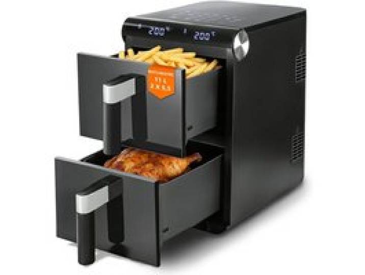 Friteuse À Air Chaud Xxl 11L 2 Compartiments & Double Zone – Air Fryer Double Bac Avec Fonctions Sync/Match Design Tour 2800 W