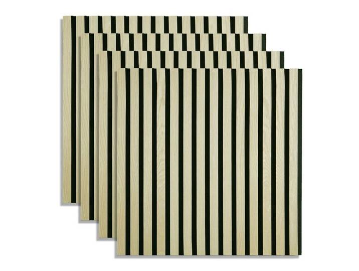 4 Panneaux muraux 60x60 bois crème acoustiques