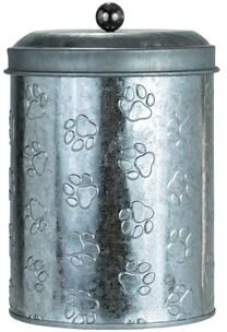 10 Strawberry Street Amici Pet Puppy Paws Galvanized Food Canister