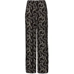 Viskose-Hose in Druck schwarz in Größe 48 von DW-Shop, Schwarz, 48
