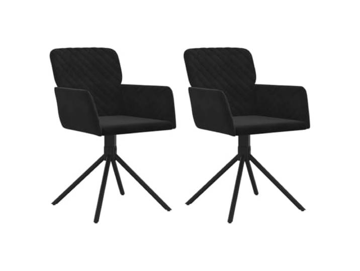 VidaXL eetkamerstoelen, draaibaar, 2 stuks, zwart van fluweel