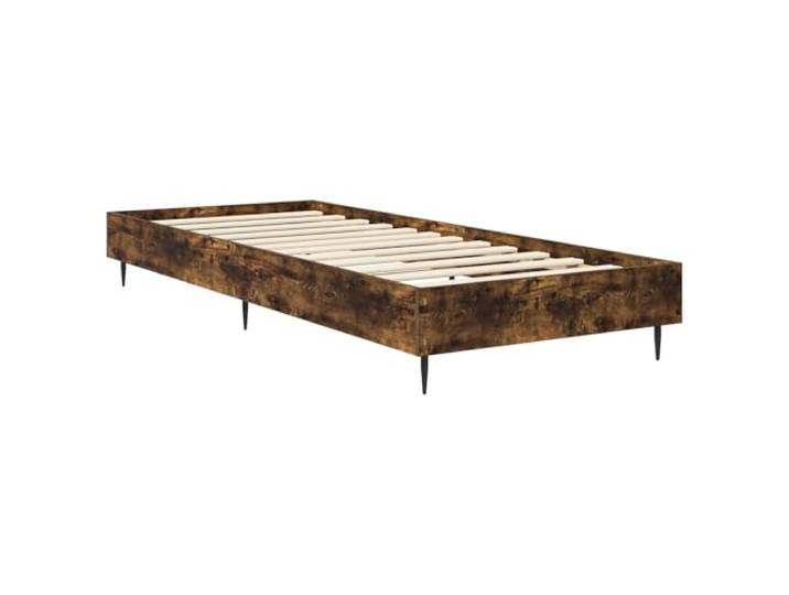 KTHLBRH Bettgestell Eiche Rauchgrau 80 x 200 cm Engineered Holz, Basis mit starren Latten, einfache Montage, platzsparendes Design