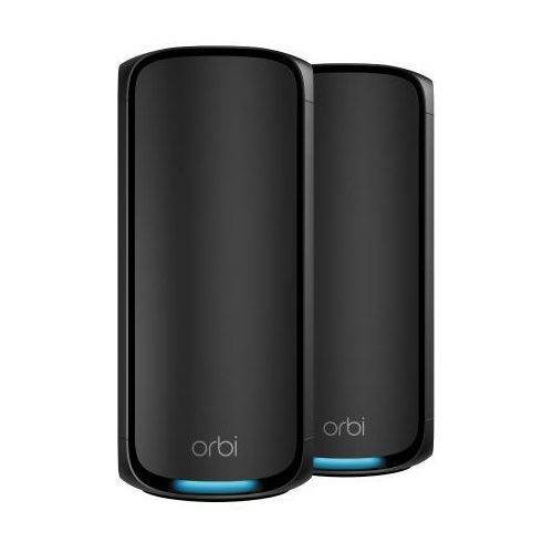NETGEAR ORBI 970 MESH-WIFI-7-SET OF 2 QUAD-BAND-MESH BLACK