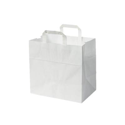 greenbox - Tragetaschen aus Kraftpapier L, 26 x 17 x 25 cm, weiß, breiter Boden, 250 St.