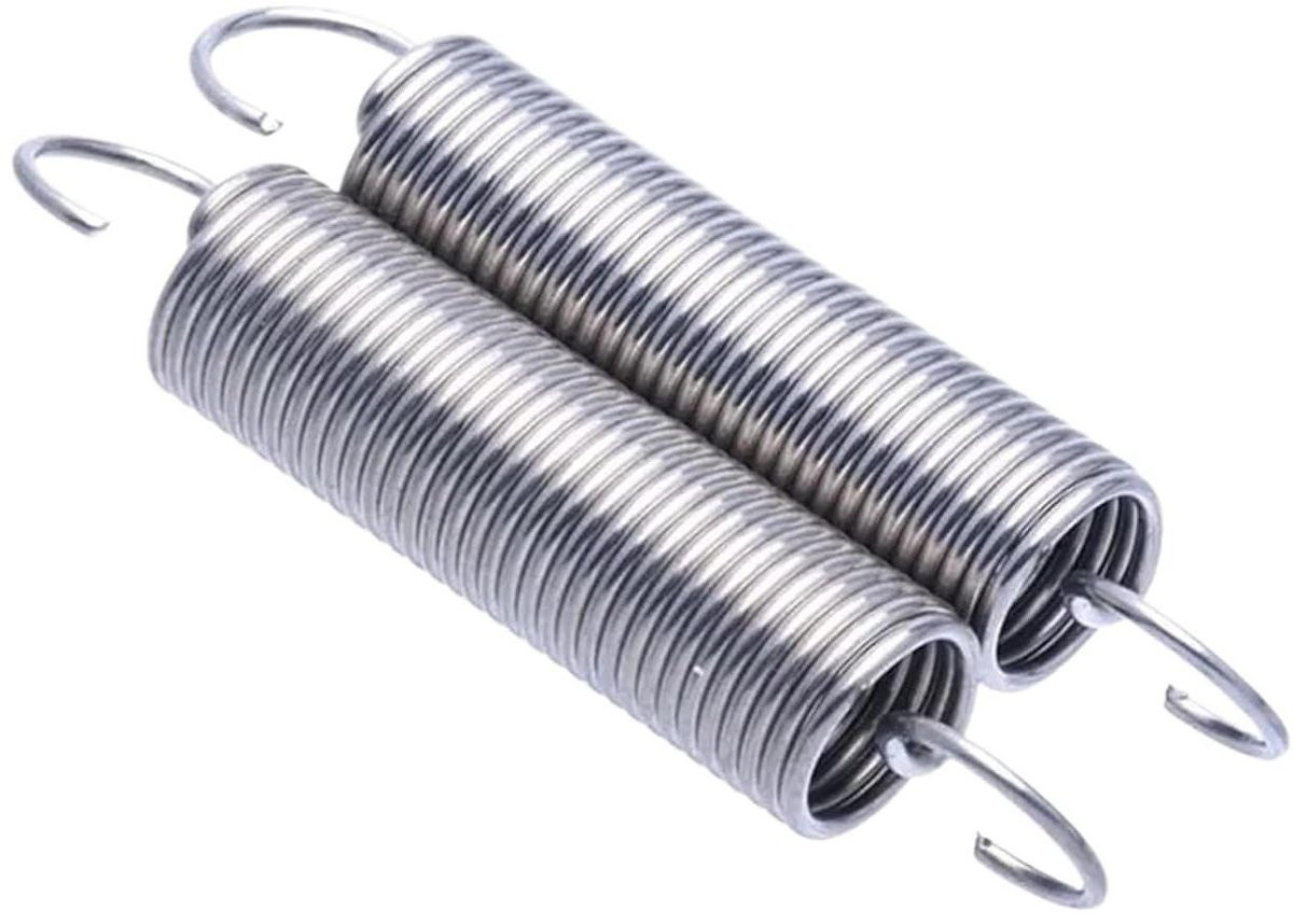 Set van 10 zilverkleurige RVS trekveren met haken
