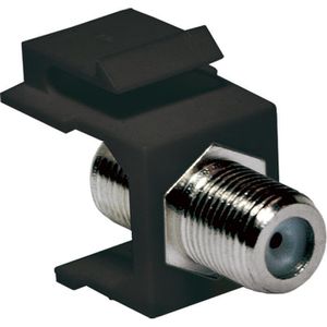 LogiLink Keystone-Modul NK0018B, schwarz, F-Buchse, für Koaxial- und Modemkabel, Kunststoff