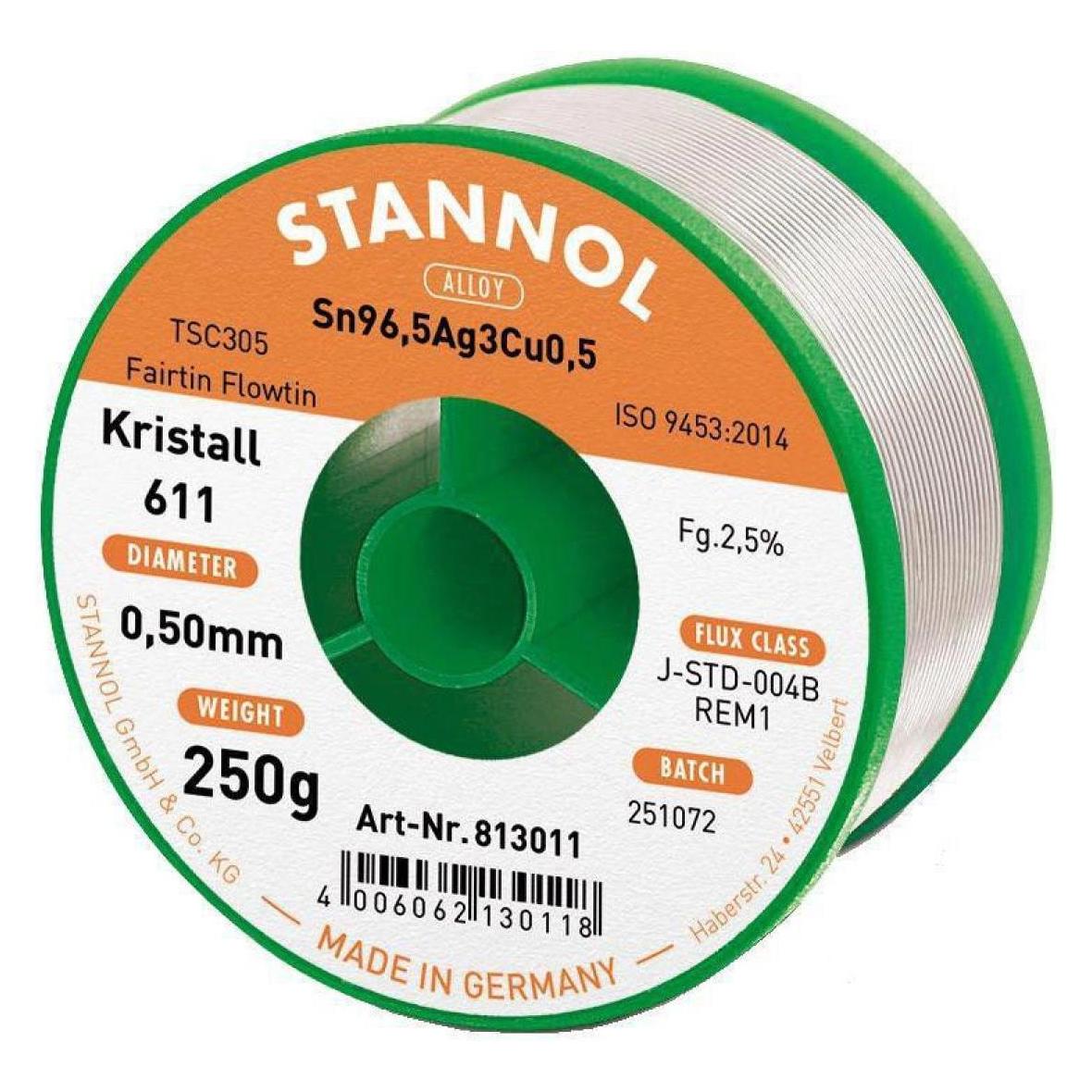 Stannol Lötdraht 611 2,5% Ø 0,5 (Lötzinn) (813011)