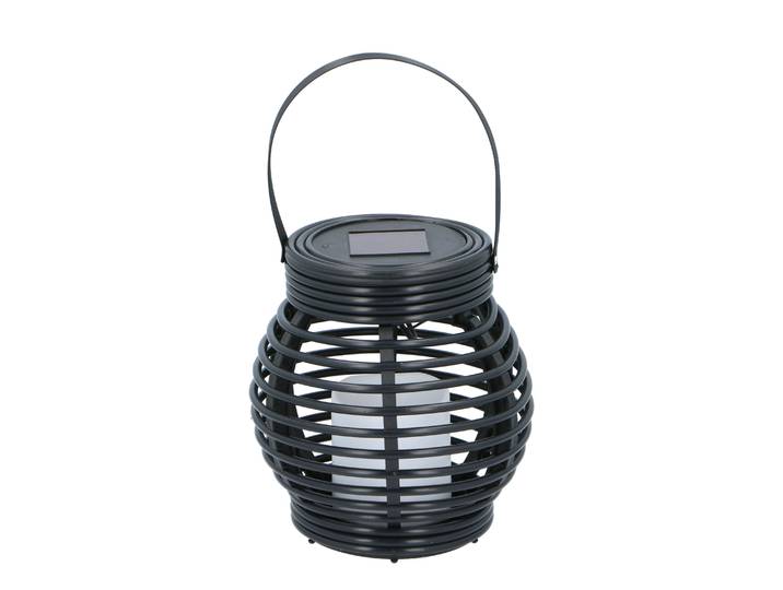 LED Laterne Solar 15 x 16 cm schwarz