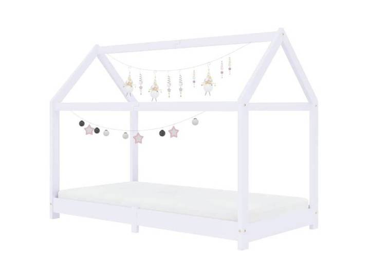 Bon plan  Lit cabane d'enfant - JILI HOT - Sommier inclus - Blanc - Bois de pin massif 70x140cm Thome4187896