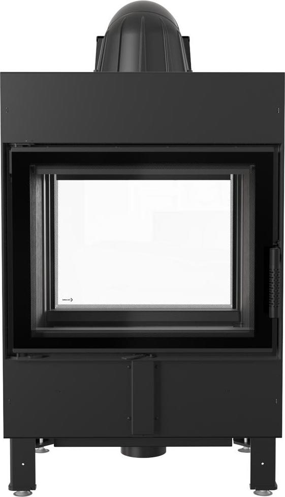 Kamineinsatz aus Stahl KRATKI LUCY Tunnel 12 kW Ø 200 schwarz Verkleidung