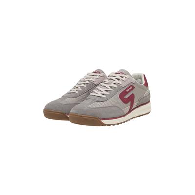 Sneaker REPLAY "Replay YARD", Herren, Gr. 45, grau rot, Baumwolle, Schuhe Sneaker