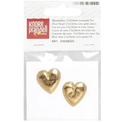 6x Knorr Prandell Wachs-Herz 21x23mm rosegold VE=2 Stück