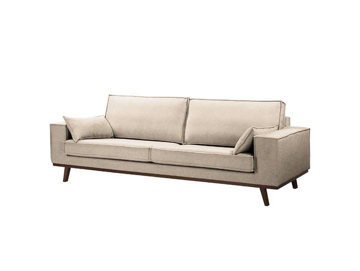 Sofa Jurga 3-Sitzer Beige Webstoff Sioma 239 x 81 x 91cm Modern