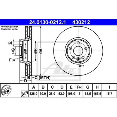 ATE Bremsensatz-Vorderachse IJZJSG6NY9 Vorderachse belüftet 328mm 30mm für Volvo