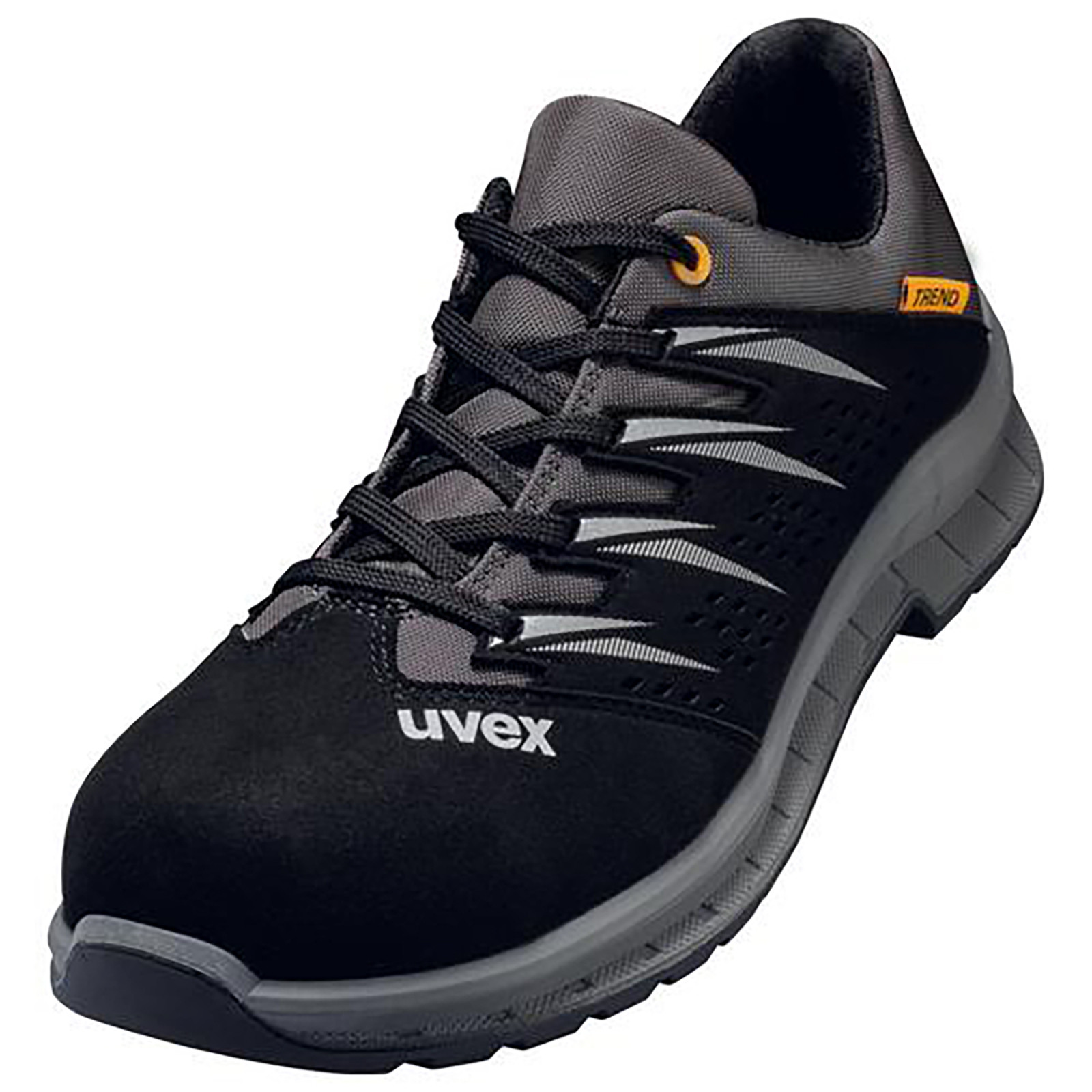 Uvex 2 Trend veiligheidsschoen S1, enkellange schoen, zwart/grijs, maat 46