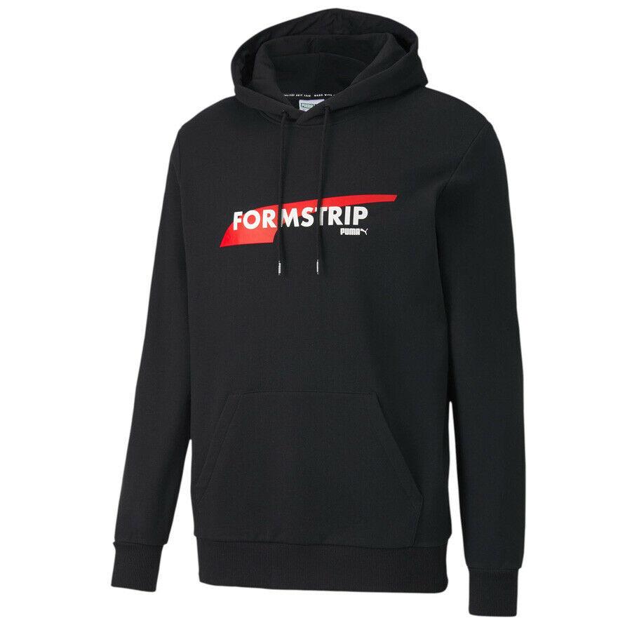 Puma Club Hoodie Heren Zwart Grafisch Logo Trui 597322 01