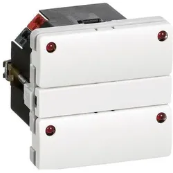 LK, Lichtschalter + Storenschalter, FUGA KNX Steuerschalter - 4 Tasten und Status-LED, weiss