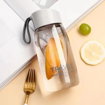 Uplift Picks 380ml Portable Transparent Water Bottle Lightweight Sports Student Cup gray