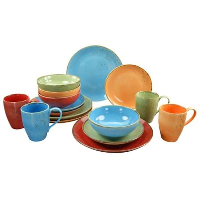 CreaTable Nature Collection Mediterran Kombiservice 16-tlg Steinzeug