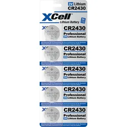 XCELL CR2430 5X - Lithium-Knopfzelle CR2430, 5er Blister