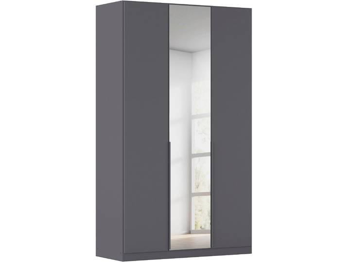 Drehtürenschrank, 136x229 cm, Holzwerkstoff, Graumetallic, Spiegeltüren, Modern, Rauch